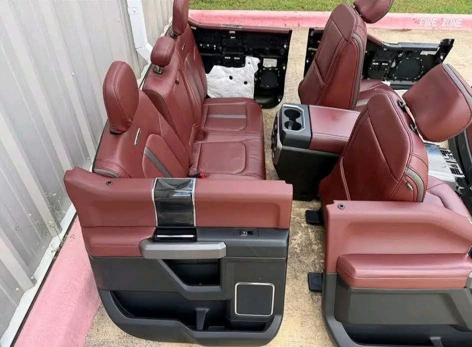 2017-2022 f250 f350 f450 f550 full red platinum interior