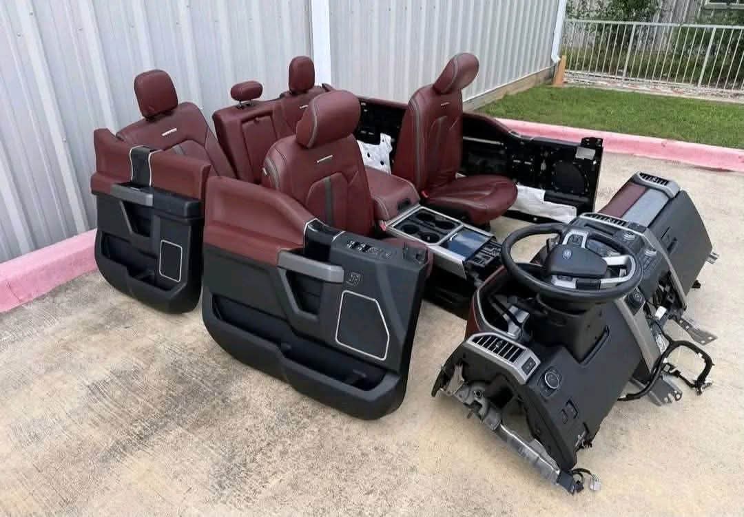 2017-2022 f250 f350 f450 f550 full red platinum interior
