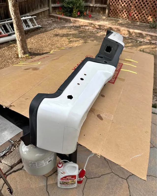 2022 Ford F-250 Pearl White Rear Bumper